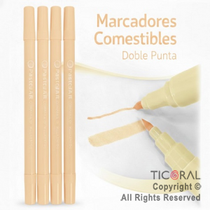 MARCADOR COMESTIBLE CORAL X 4